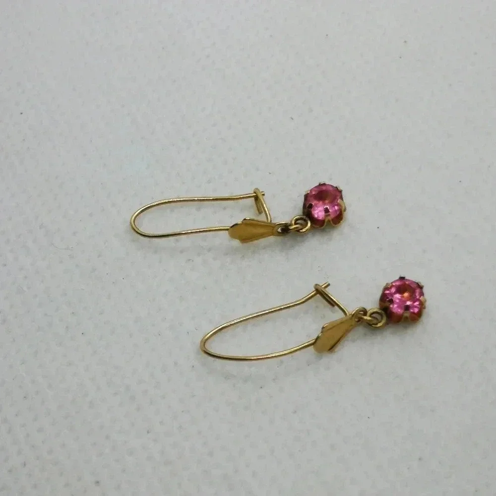 Vintage 14k  dangle earrings - Picture 2 of 3